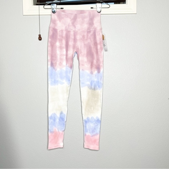 Spiritual Gangster Love Sculpt leggings Tie Dye Colorblock Pink Blue NWT - Picture 2 of 9